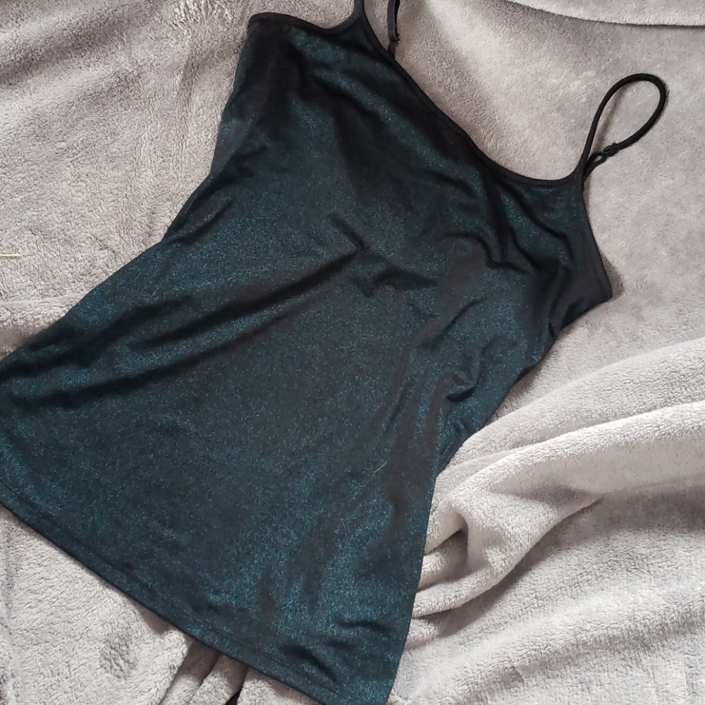 Express Sparkle Teal Cami Large